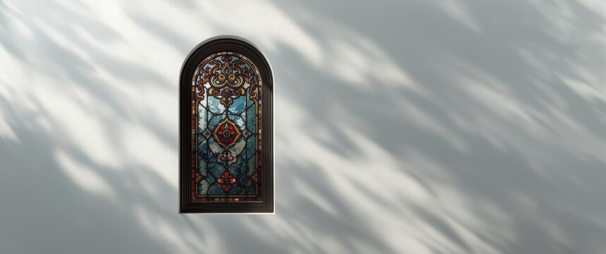 Darkly stained glass shadow design