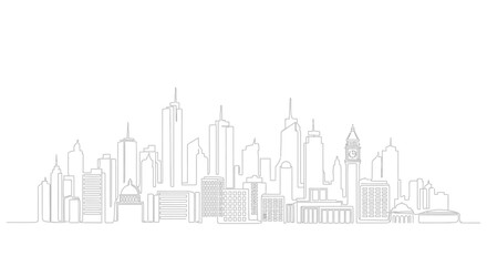 Fototapeta premium city skyline, modern buildings