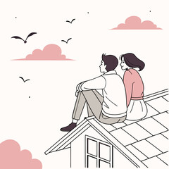 Sitting on Rooftop Watching Sky 1