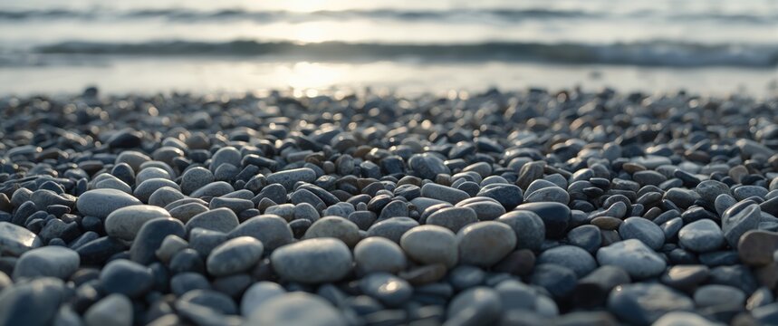 Abkhazia's Black Sea coast with pebbles