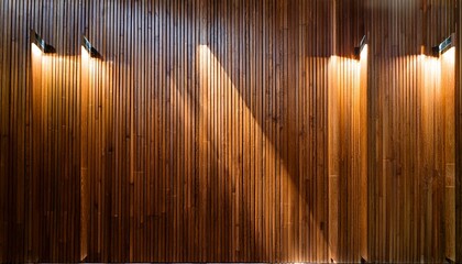 illuminated cedar slats modern wall accent with sunlight design