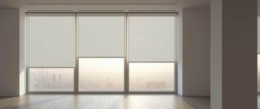 Cassette roller blinds for windows setup