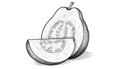 Guava Fruit Sketch