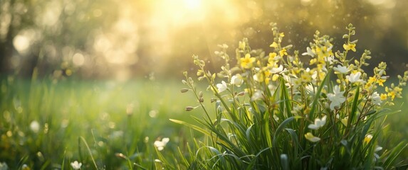 Obraz premium Background Featuring Spring Plants