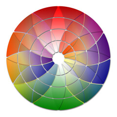 Obraz premium Color wheel concept on white background