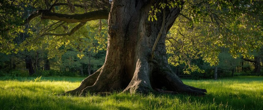 Hardwick Park with ancient, twisted tree trunks