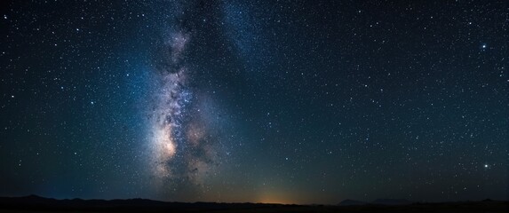 Night sky showcases the stunning beauty and clarity of the Milky Way galaxy