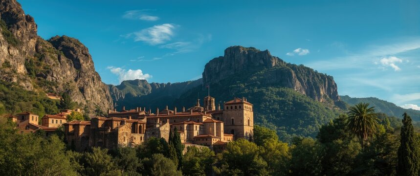 The stunning Montserrat monastery nestled in nature