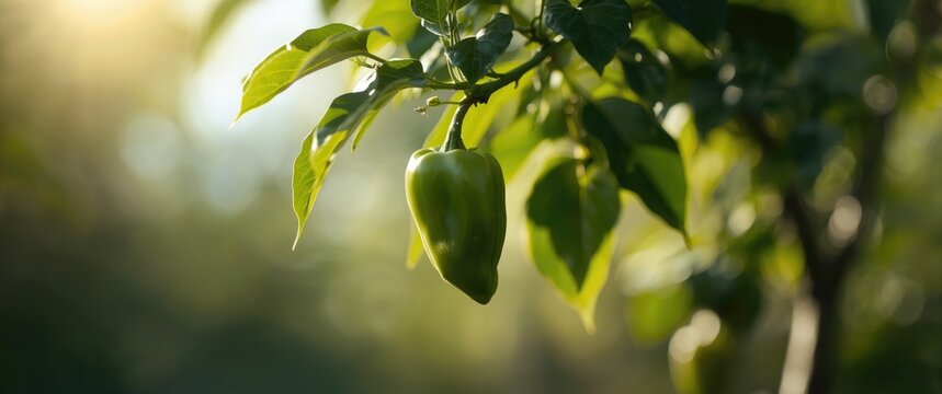 Green pepper from organic garden