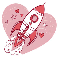 Title: Romantic Love Heart Icon Illustration