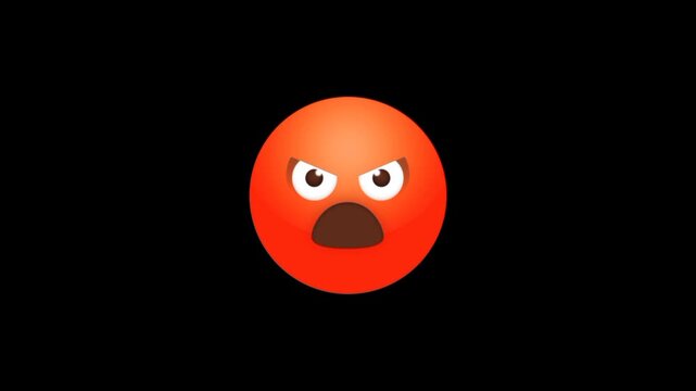 Angry emoji 3d. Anger sign animation