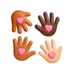 Obraz premium female hands isolated on white