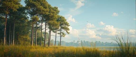 Obraz premium Edge trees of a marshland