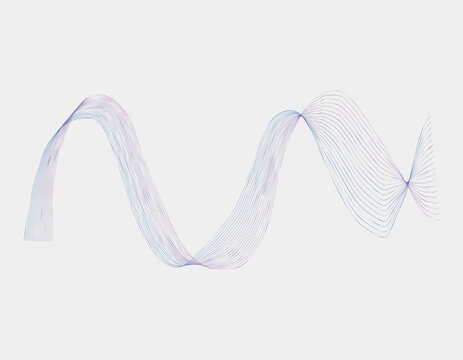 Vector silhouettes wave line design