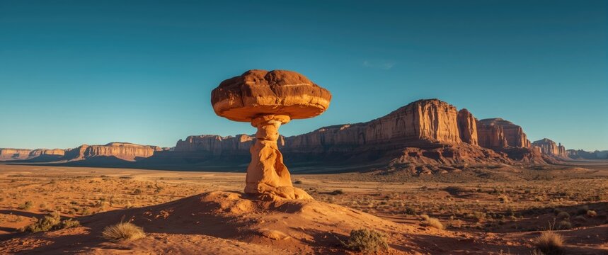 Geologic Toadstools Near Kanab, UT: Result of Erosion of Soft Sandstone Beneath Harder Stone