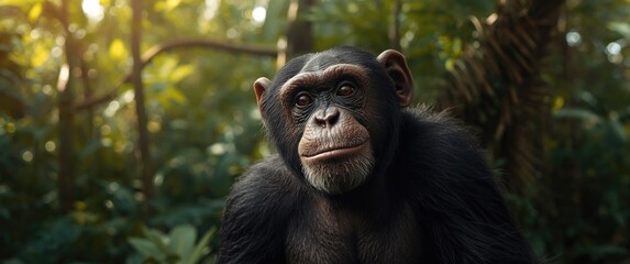 Obraz premium Kissy face expression on a chimpanzee