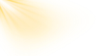 Bright Yellow Ray of Light with Soft Gradient Flare