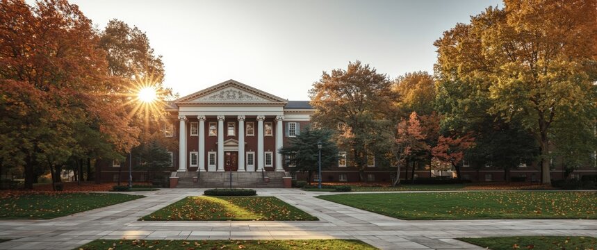 Building of hall in college