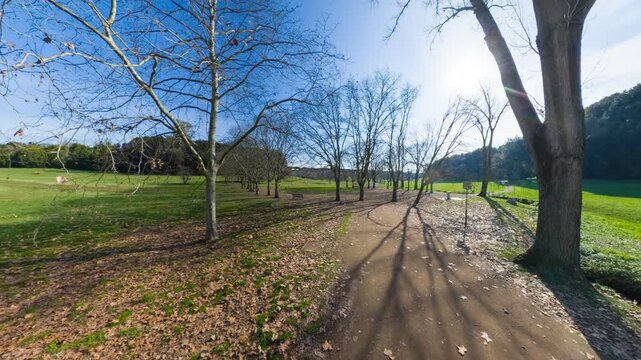 Villa Doria Pamphilj - Rome - Italy - Equirectangular 360 degree landscape - Loop video