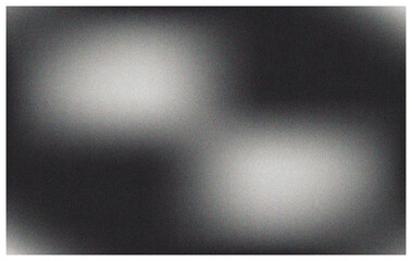Abstract Black and White Grainy Gradient Background with Soft Light Spots