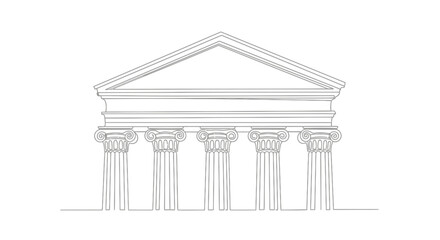 Obraz premium ancient greek temple architecture