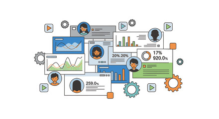 Business infographic elements vector