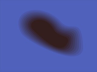 Highlights the topographic, layered look of the central shape against the blue.