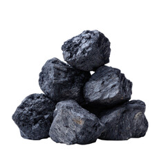 Obraz premium A pile of rough dark gray rocks