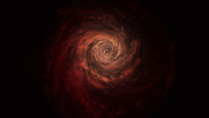 Fototapeta premium Galaxy in space. A view from space to a unknown spiral galaxy and stars. Universe filled with stars, nebula and galaxy. 