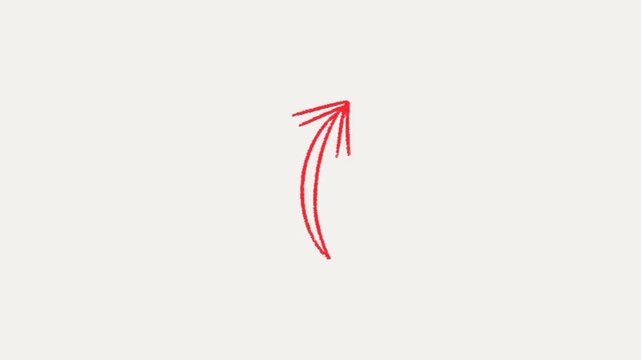 Point the way and boost your engagement with this energetic red hand-drawn down arrow animation.
