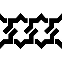 vector illustration of seamless geometric pattern framing design