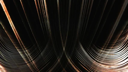 Fotobehang Fractal waves Abstract blue and green fractal lines forming a futuristic digital wave pattern with a flowing spiral design and artistic texture background  © Hameed-Ahmed