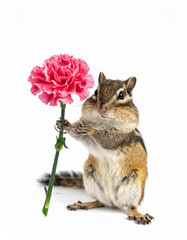 Cute chipmunk holding a pink carnation
ピンクのカーネーションを持つシマリス
タグ