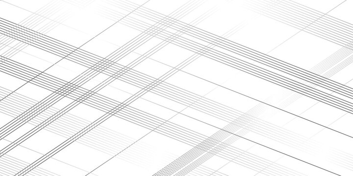 Abstract slash thin diagonal fabric parallel stripe black and white transparent line background. stripe diagonal line geometric white pattern technology textile background.