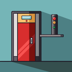 Automatic Door with Traffic Light Indicator