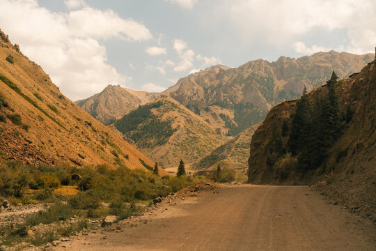 The Kara-Kechen lignite deposit, located in the Tien Shan Mountains in Kyrgyzstan