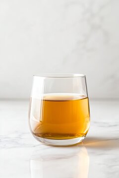 A trendy kombucha drink glowing in warm sunlight, highlighting fermentation and modern wellness culture.
