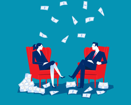 Investment. Business success or conversations about finances