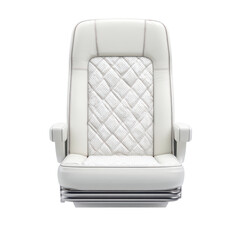 Fototapeta premium A luxurious white leather chair with diamond stitching