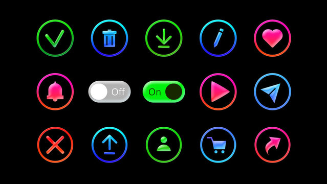 Modern App Action Icons | Control Panels