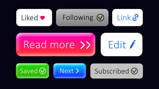 Modern Social CTA Buttons | Control Panels