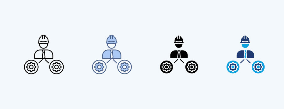 Subcontract Multiple Icon Illustration Vector