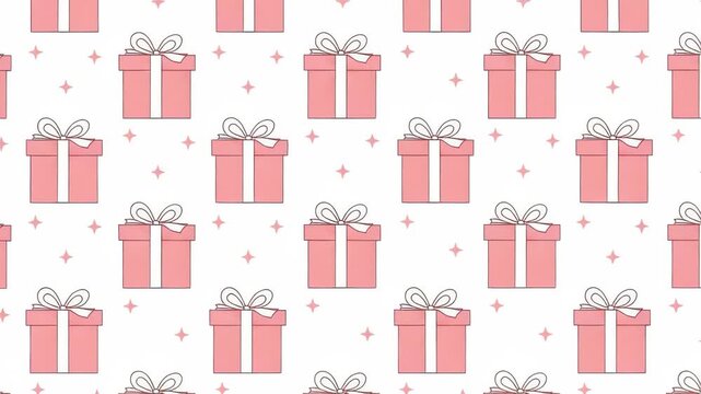 Pink gift boxes with white background isolated on white background