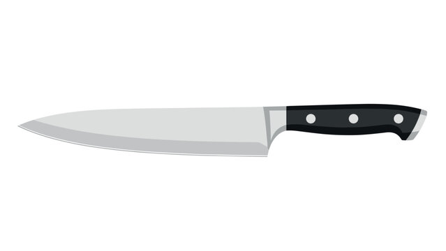Realistic chef knife with black handle