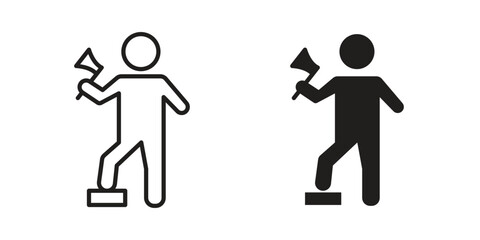 Lumberjack icon set. Black icon on white background