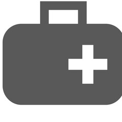 Obraz premium Medical kit icon representing healthcare, first aid, and emergency treatment. Ideal for hospital, clinic, medical services, healthcare apps, and health-related design projects.