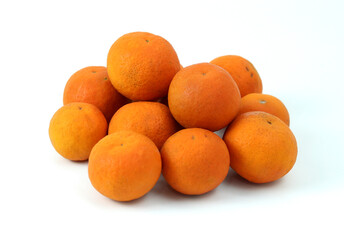 Orange fruit isolated on white background.