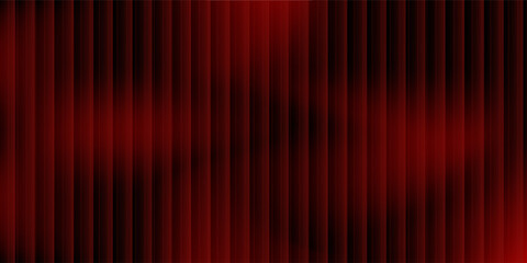 Abstract black background with glowing vertical red ribbed lines, creating a fractal glass effect, digital noise, or glitch. Editable vector illustration.