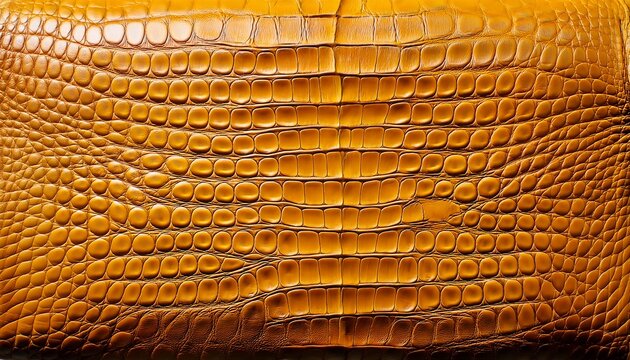 yellow crocodile leather texture backdrop with authentic reptile skin pattern