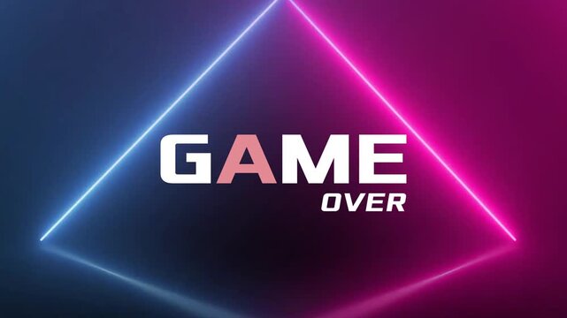 GAME OVER WITH NEON BACKGROUND 